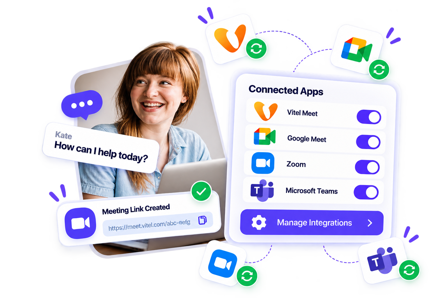 Meeting Integrations - Meet on the platforms your team already uses